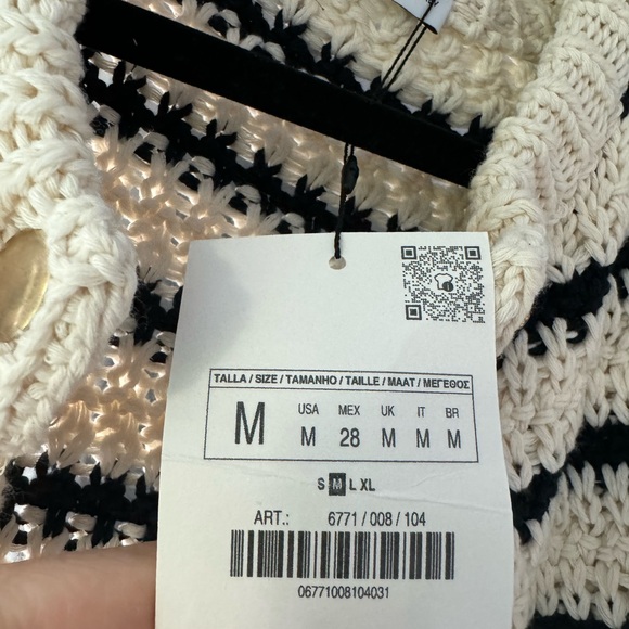 NWT Zara knit striped cardigan - Picture 4 of 7
